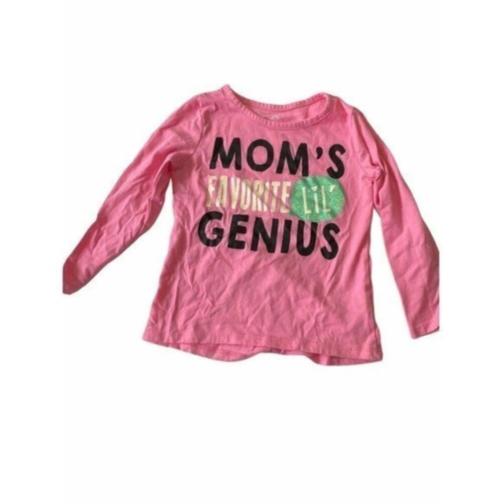 Okie Dokie Shirt Girls 2T Pink Long Sleeve Shirt Moms Favorite Lil Genius